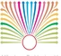 Farbiges Logo-Icon des Münchner Farbkreises mit strahlenförmigen, bunten Pfeilen, die von einem roten Kreis ausgehen.